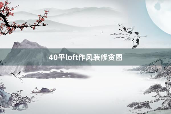 40平loft作风装修贪图